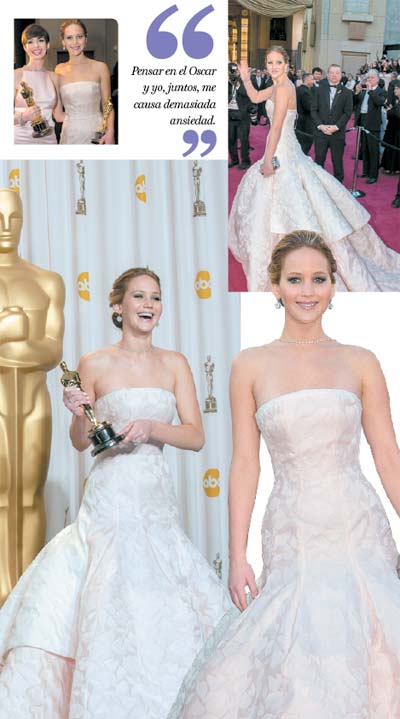 Jennifer Lawrence, con un Oscar en la mano