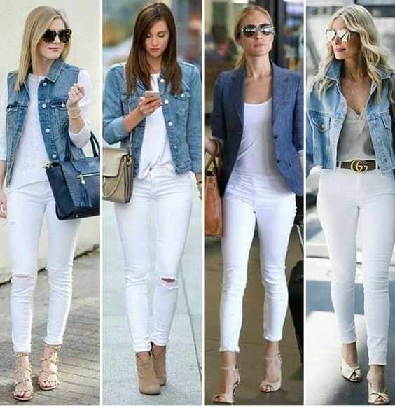 Cinco ideas para combinar los jeans blancos