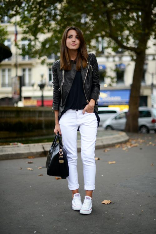 Elasticidad Disfrazado Meseta Cómo combinar los jeans blancos?
