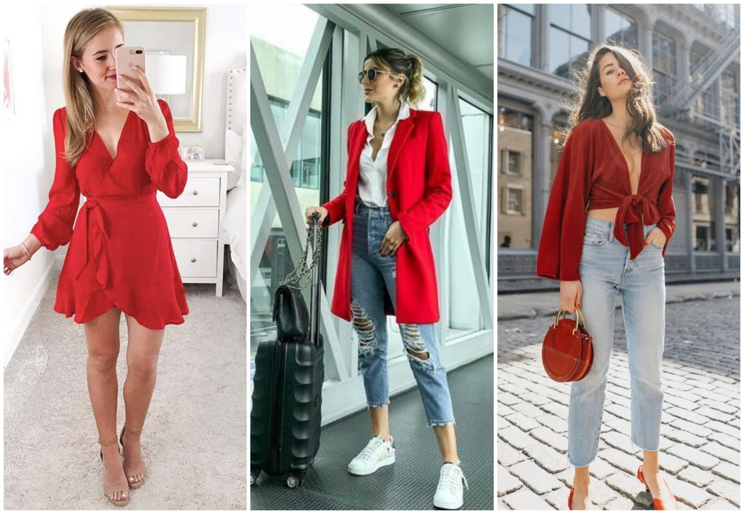 Outfits increíbles y atractivos con prendas de color rojo
