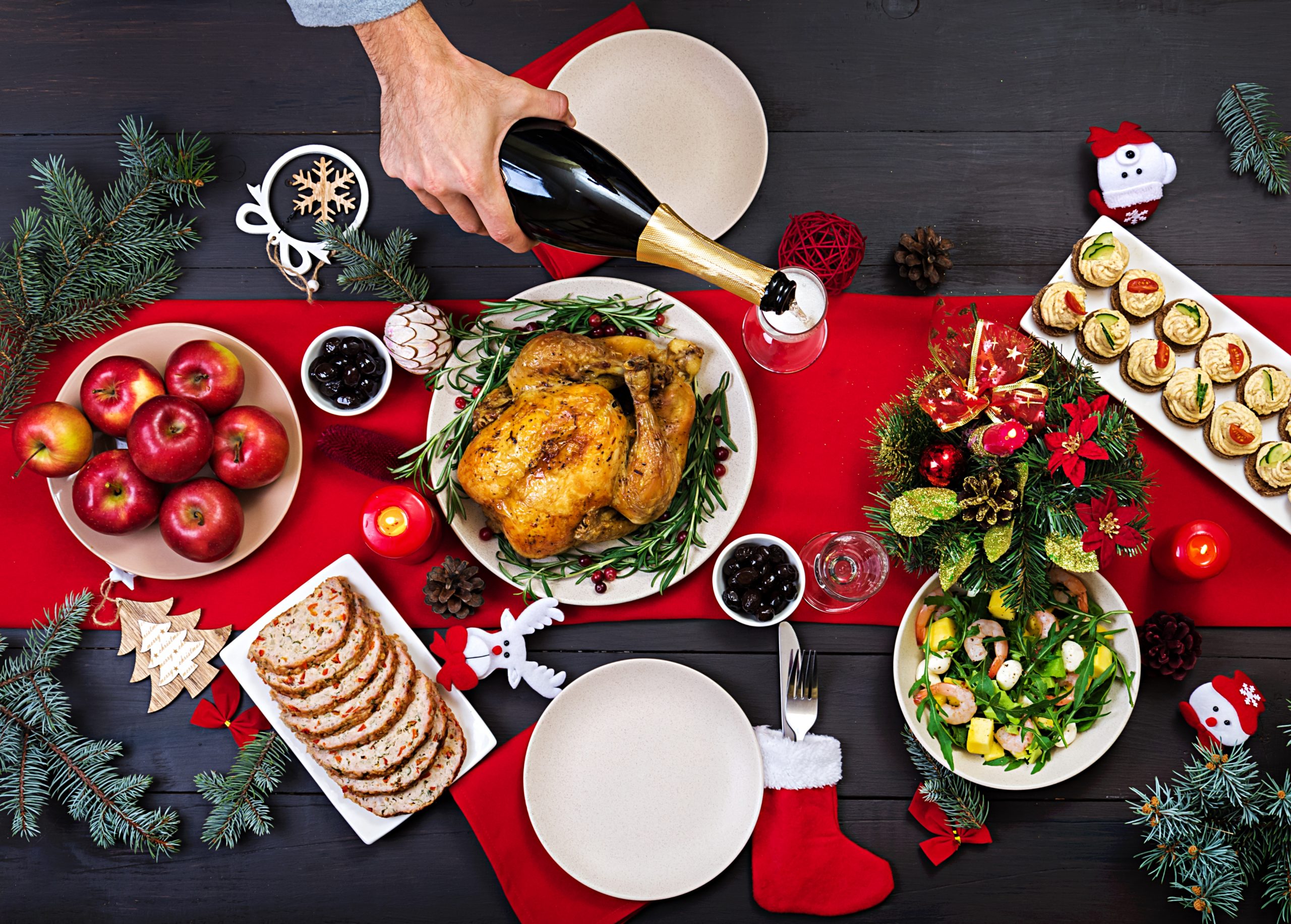 Las comidas tradicionales de las fiestas de fin de año con vino