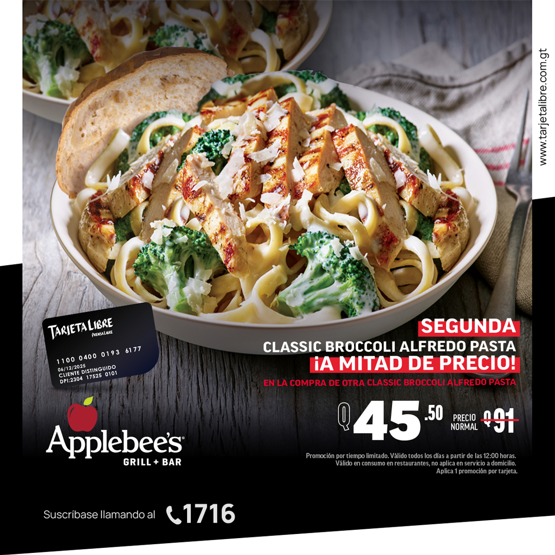 Tarjeta Libre | Applebee's